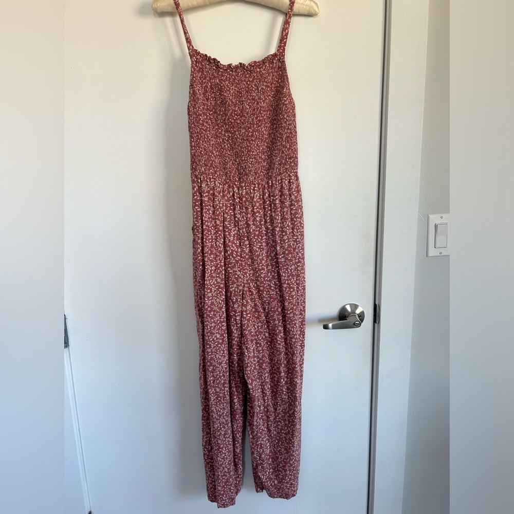Old Navy Pink Floral Jumpsuit